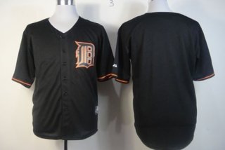 Men's Detroit Tigers Customized 2012 Black Fashion Jersey