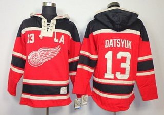 Old Time Hockey Detroit Red Wings #13 Pavel Datsyuk Red Hoodie