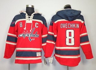 Old TimeHockey Washington Capitals #8 Alex Ovechkin Red Hoodie