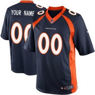 Men's Nike Denver Broncos Customized 2013 Blue Game Jersey