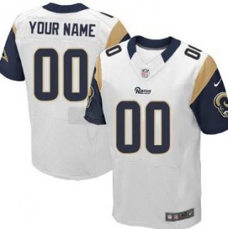 Men's St. Louis Rams Nike White Discount Customized Elite Jersey