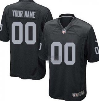 Youth Nike Oakland Raiders Customized Black Game Jersey