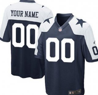 Youth Nike Dallas Cowboys Customized Blue Thanksgiving Game Jersey