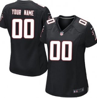 Women's Nike Atlanta Falcons Customized Black Game Jersey