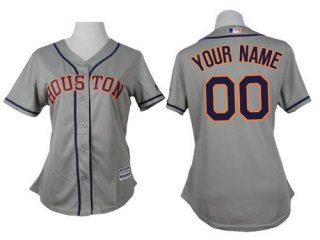 Women's Houston Astros Customized Gray Jersey