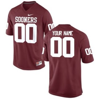 Mens Oklahoma Sooners Custom Replica Football Jersey - 2015 Red