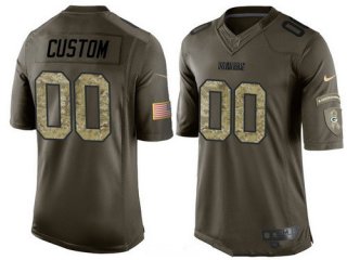 Men's Green Bay Packers Custom Olive Camo Salute To Service Veterans Day NFL Nike Limited Jersey