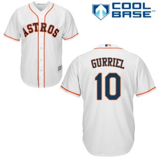 Astros #10 Yuli Gurriel White Cool Base Stitched Youth Baseball Jersey