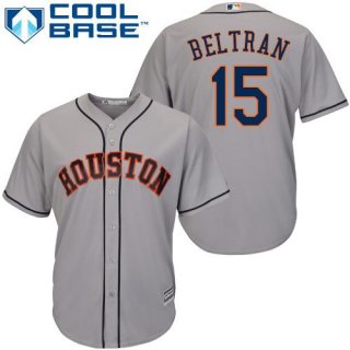 Astros #15 Carlos Beltran Grey Cool Base Stitched Youth Baseball Jersey