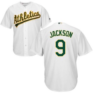 Athletics #9 Reggie Jackson White Cool Base Stitched Youth Baseball Jersey