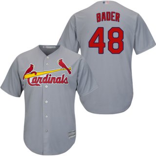 Cardinals #48 Harrison Bader Grey Cool Base Stitched Youth Baseball Jersey