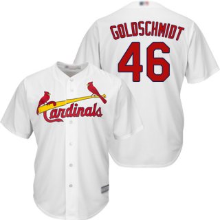 Cardinals #46 Paul Goldschmidt White Cool Base Stitched Youth Baseball Jersey