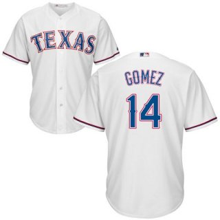 Rangers #14 Carlos Gomez White Cool Base Stitched Youth Baseball Jersey
