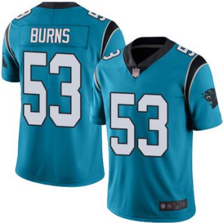 Panthers #53 Brian Burns Blue Alternate Youth Stitched Football Vapor Untouchable Limited Jersey