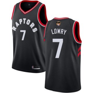 Raptors #7 Kyle Lowry Black 2019 Finals Bound Youth Basketball Swingman Statement Edition Jersey