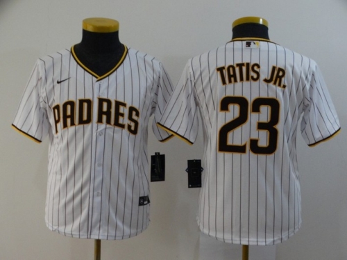 Youth San Diego Padres #23 Fernando Tatis Jr. White Stitched MLB Cool Base Nike Jersey