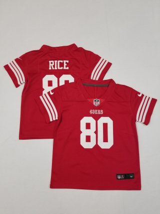 Toddler San Francisco 49ers #80 Jerry Rice Limited Red Vapor Stitched Jersey