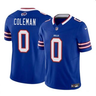 Youth Buffalo Bills #0 Keon Coleman Blue 2024 Draft F.U.S.E. Vapor Untouchable Limited Football Stitched Jersey