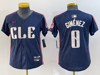 Youth Cleveland Guardians #11 Jose Ramirez Navy 2024 City Connect Limited Stitched Jersey