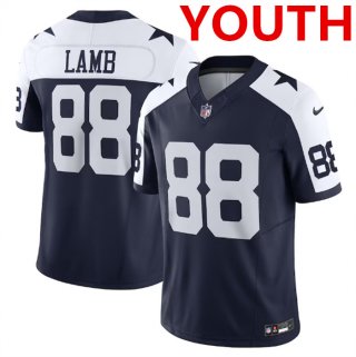 Youth Dallas Cowboys #88 CeeDee Lamb Navy 2023 F.U.S.E. Limited Stitched Football Jersey