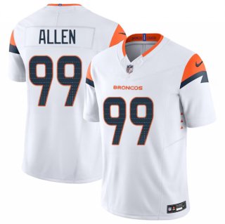 Youth Denver Broncos #99 Zach Allen White 2024 F.U.S.E. Vapor Limited Football Stitched Jersey