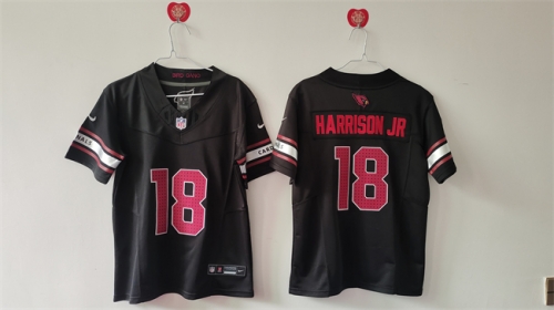 Youth Arizona Cardinals #18 Marvin Harrison Jr Black 2024 Draft F.U.S.E Vapor Untouchable Limited Stitched Football Jersey