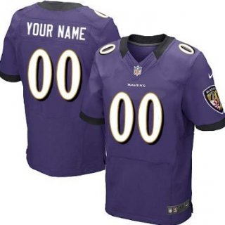 Men's Nike Baltimore Ravens Customized Purple Elite Jersey