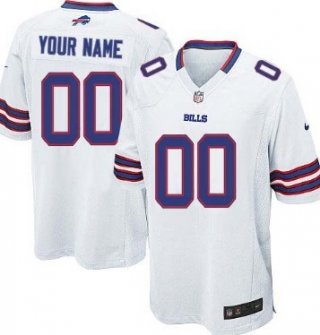 Kids' Nike Buffalo Bills Customized White Game Jersey