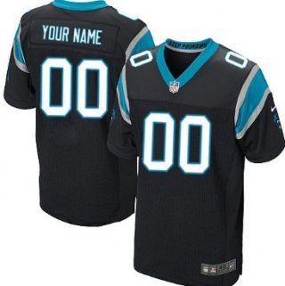 Men's Nike Carolina Panthers Customized Black Elite Jersey