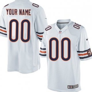 Men's Nike Chicago Bears Customized White Limited Jersey