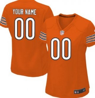 Women's Nike Chicago Bears Customized Orange Limited Jersey