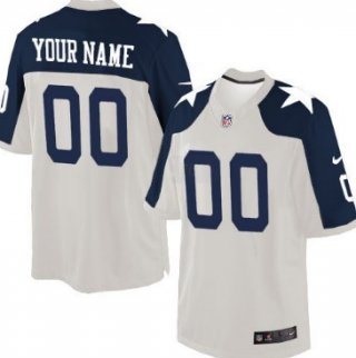 Men's Nike Dallas Cowboys Customized White Thanksgiving Limited Jersey