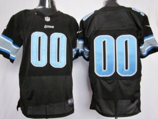 Men's Nike Detroit Lions Customized Black Elite Jersey