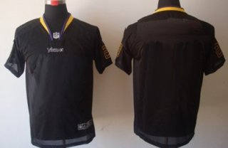 Men's Nike Minnesota Vikings Customized Lights Out Black Elite Jersey