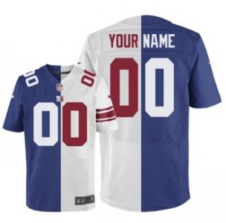 Men's Nike New York Giants Customized Blue/White Two Tone Elite Jersey