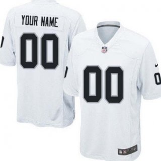 Kids' Nike Oakland Raiders Customized White Limited Jersey