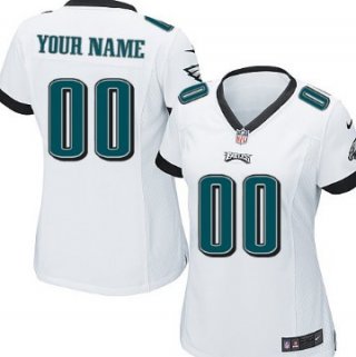 Women's Nike Philadelphia Eagles Customized White Game Jersey