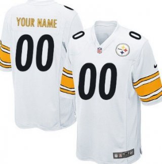 Men's Nike Pittsburgh Steelers Customized White Game Jersey