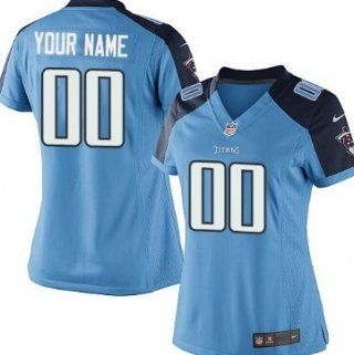 Women's Nike Tennessee Titans Customized Light Blue Limited Jersey