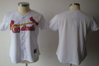 Women's St. Louis Cardinals Customized White With Red Jersey