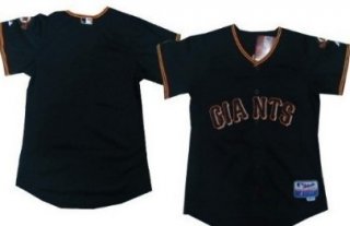 Kids' San Francisco Giants Customized Black Jersey