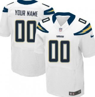 Men's Nike San Diego Chargers Customized White Elite Jersey