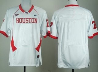 Men's Houston Cougars Customized White Jersey