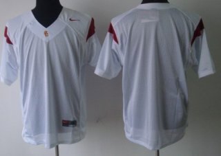 Men's USC Trojans Customized White Jersey