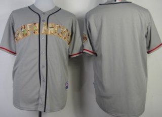 Kids' San Francisco Giants Customized Gray With Camo Jersey