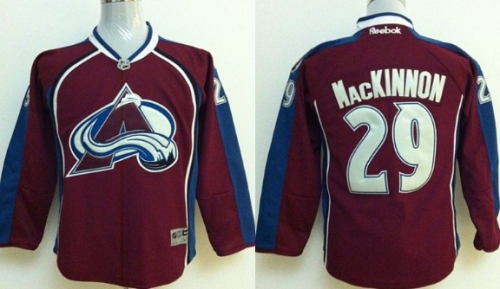 Colorado Avalanche #29 Nathan MacKinnon Red Kids Jersey