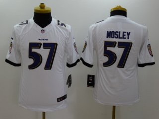 Nike Baltimore Ravens #57 C.J. Mosley 2013 White Limited Kids Jersey