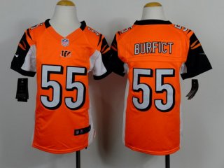 Nike Cincinnati Bengals #55 Vontaze Burfict Orange Game Kids Jersey