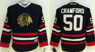 Chicago Blackhawks #50 Corey Crawford Black Kids Jersey