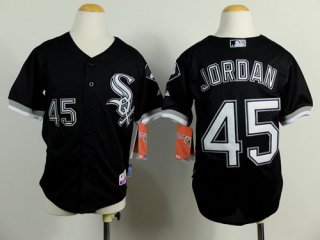 Chicago White Sox #45 Michael Jordan Black Kids Jersey